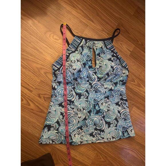 Ellen Tracy Tankini Swim Top Size 10 - Picture 3 of 8